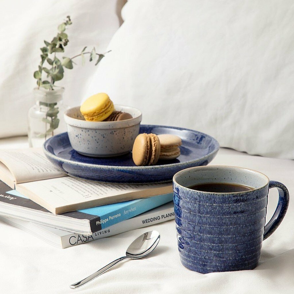 英國 Denby｜藍色藝匠 2色馬克杯禮盒 0.4ltr