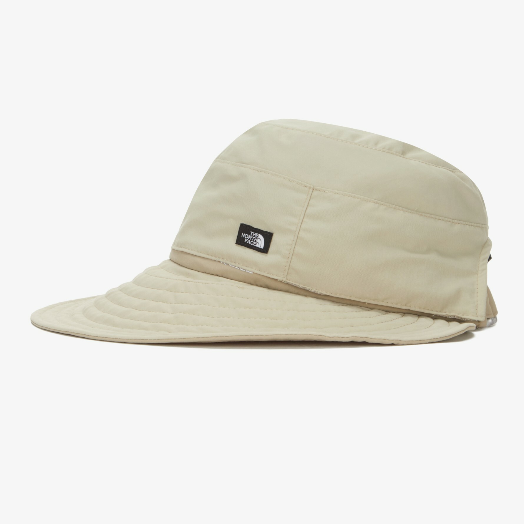 THE NORTH FACE 女 小LOGO 兩用功能 遮陽帽 圓頂帽 卡其色 NE3HN08A