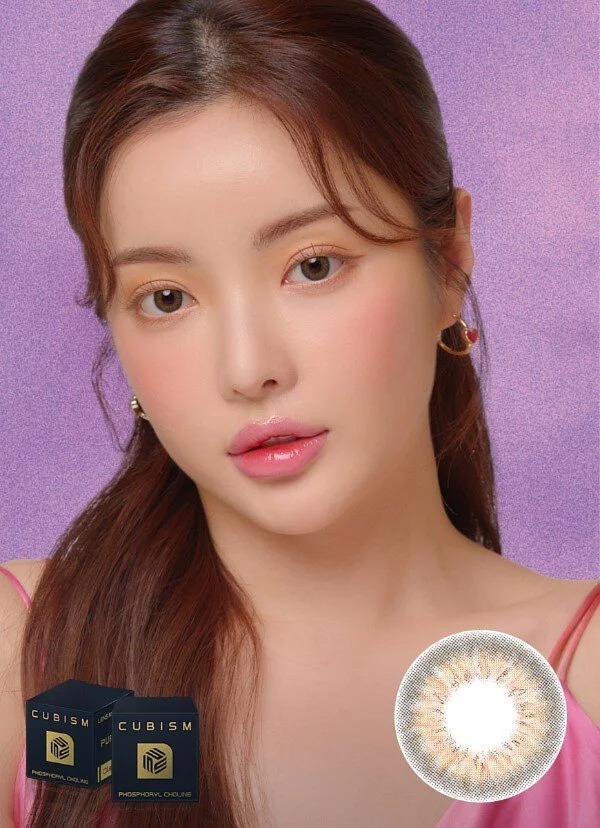 [預訂][季拋] LENSME CUBISM PURSFIT 每季拋棄彩妝隱形眼鏡｜2片 (Hippie Brown)