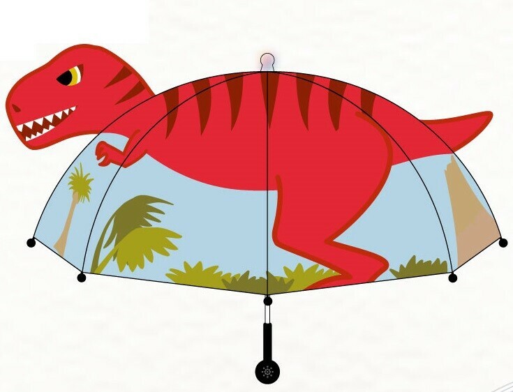 日本立體閃燈發聲小童雨遮 恐龍