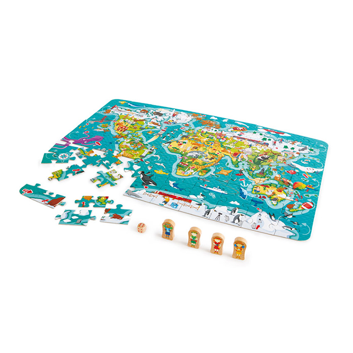 Hape 2-IN-1 World Tour Puzzle And Game, E1626