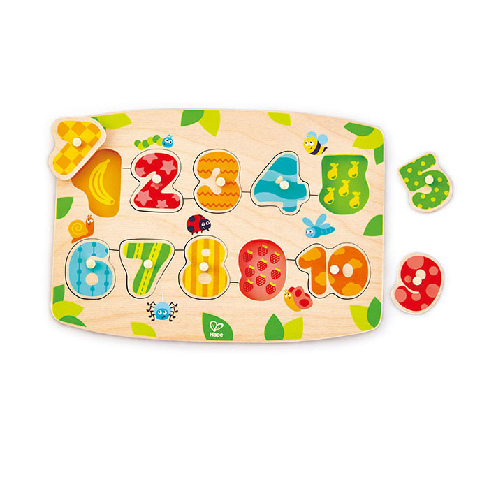 Hape Number Peg Puzzle, E1404