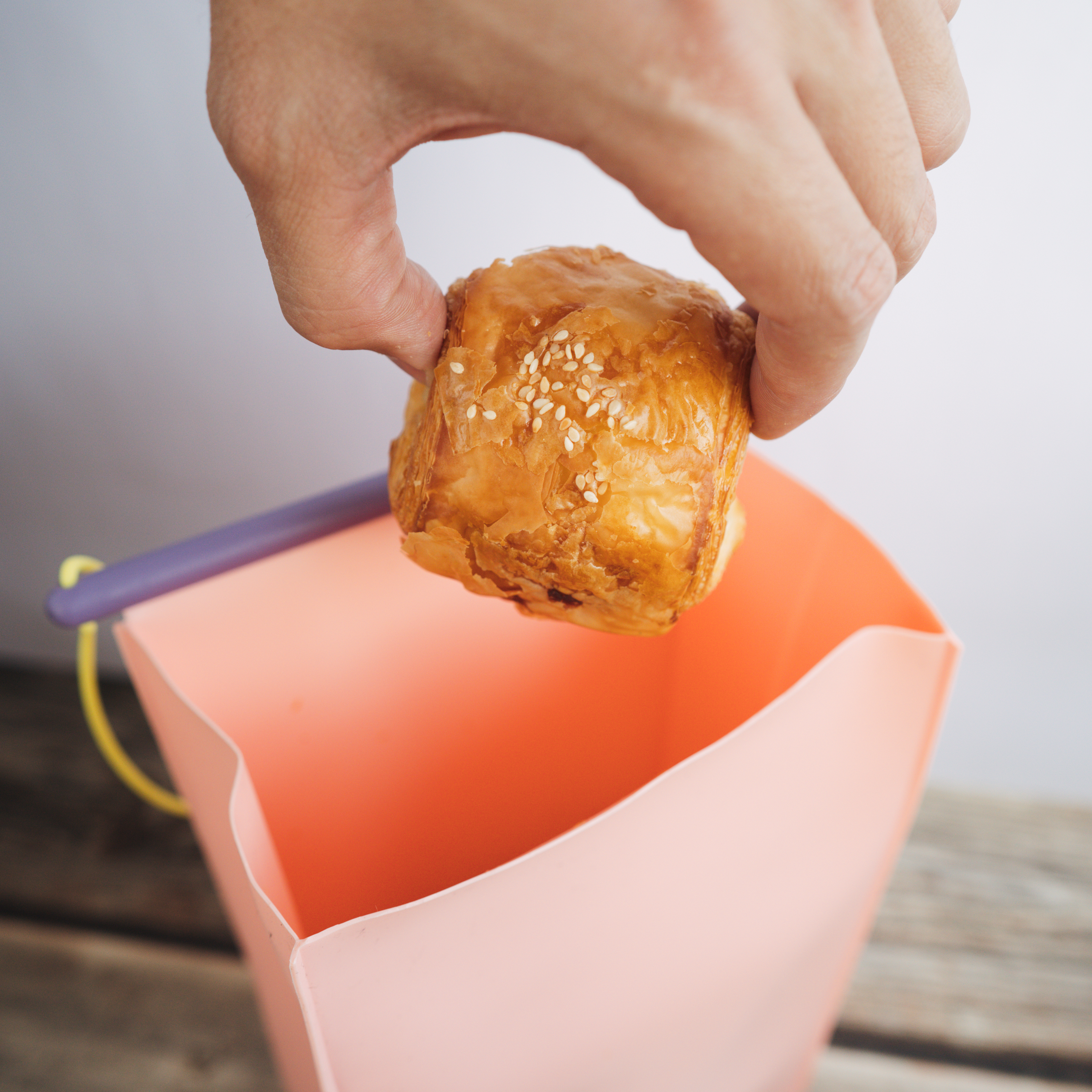 Hip 果凍隨手袋大 珊瑚粉