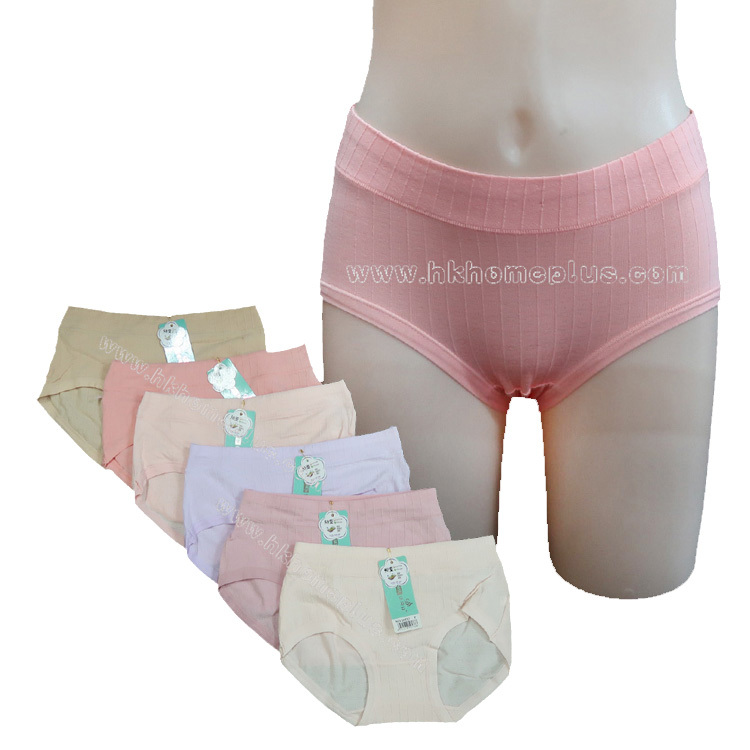 4條裝 岱琦詩: 女裝中腰心型暗花內褲