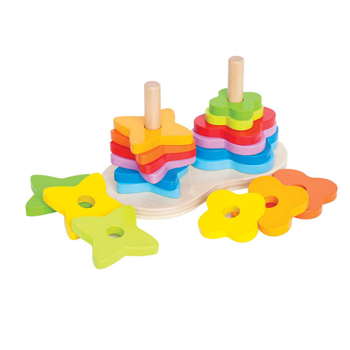 Hape Double Rainbow Stacker, E0406