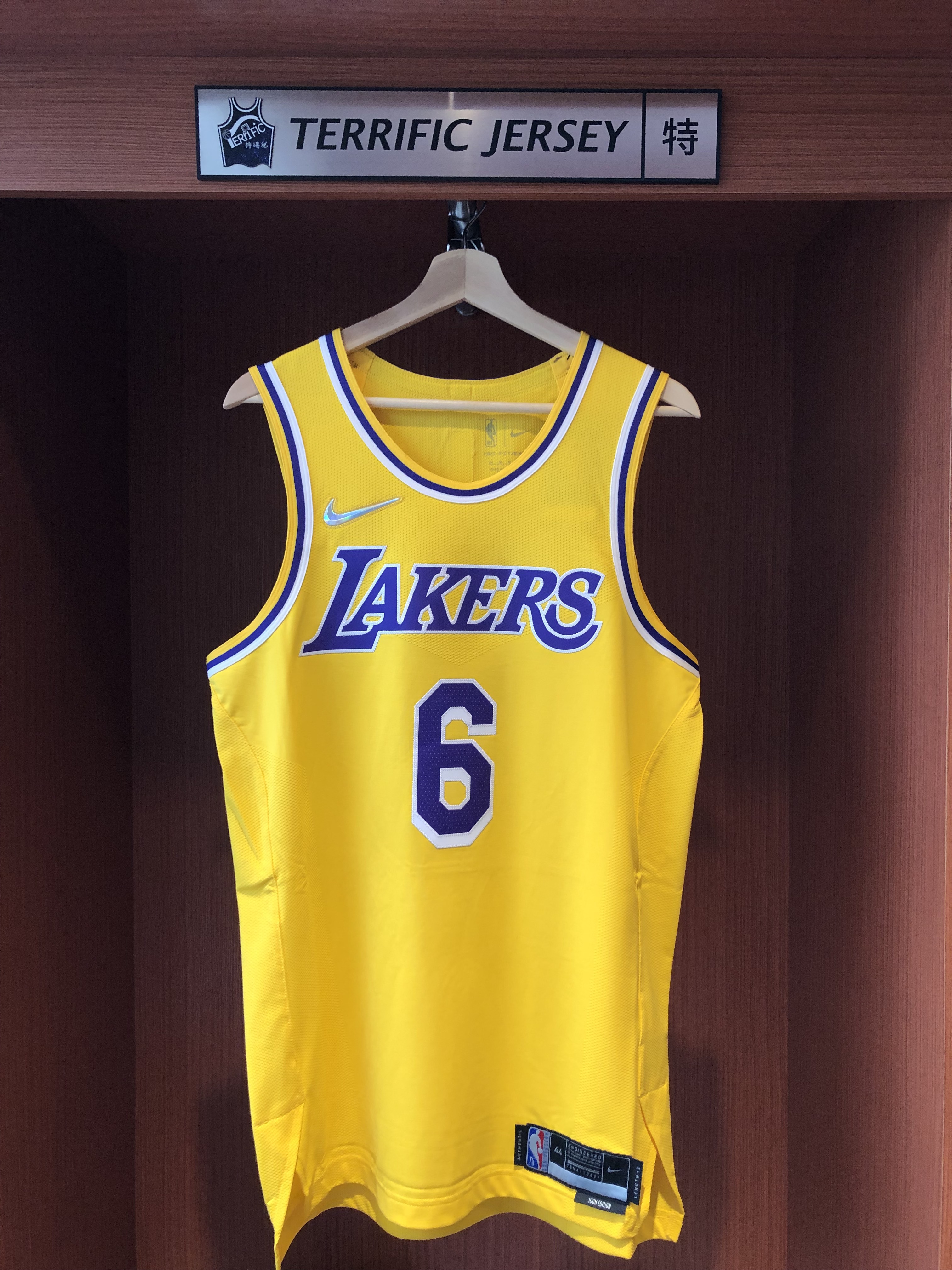 NBA球衣 Lebron James 洛杉磯湖人黃 75周年 鑽石標 Icon Nike Authentic 球員版 電繡 全新