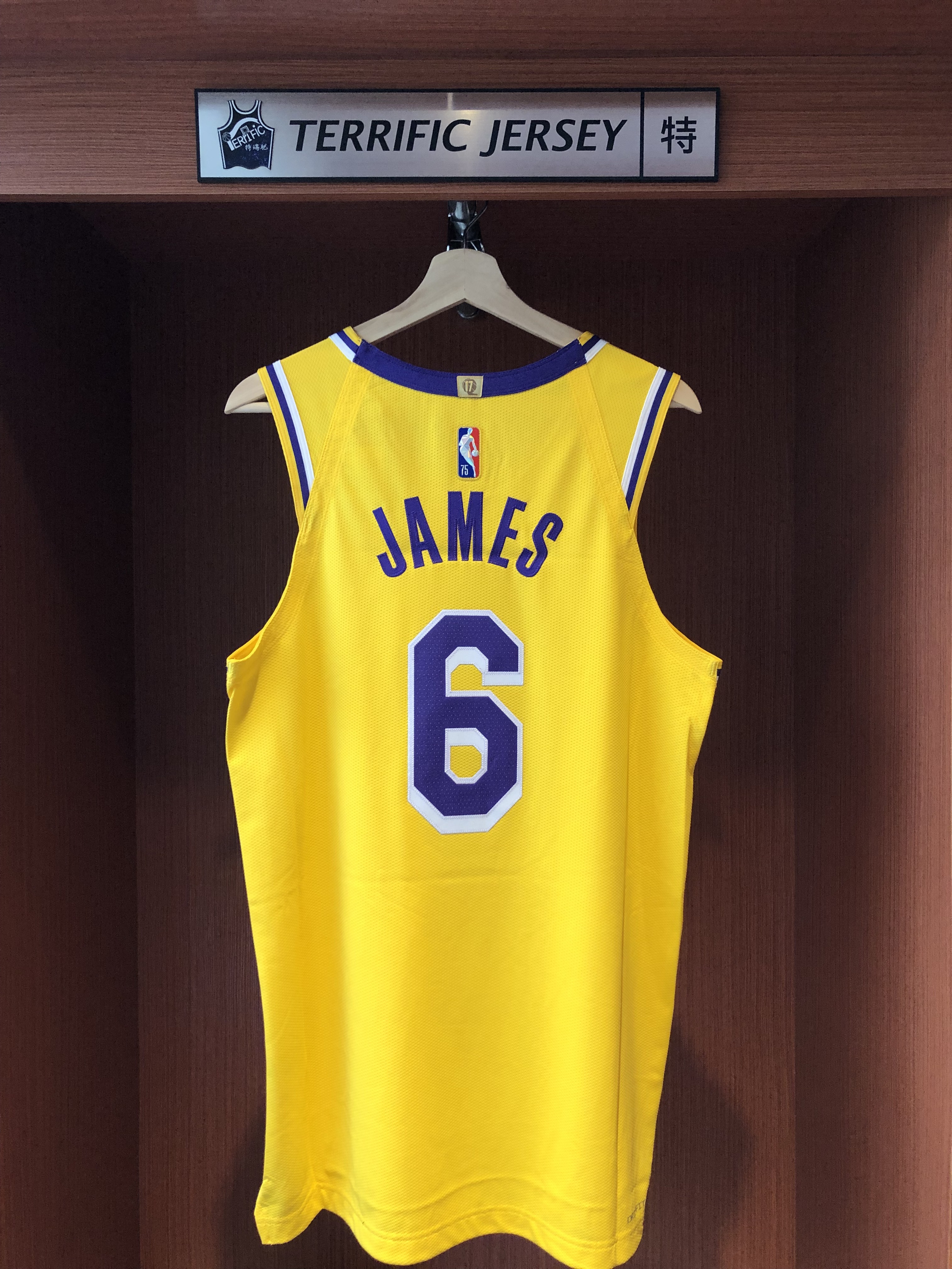 NBA球衣 Lebron James 洛杉磯湖人黃 75周年 鑽石標 Icon Nike Authentic 球員版 電繡 全新