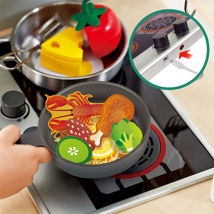 Hape Deluxe Kitchen Playset with Fan Fryer, E3177