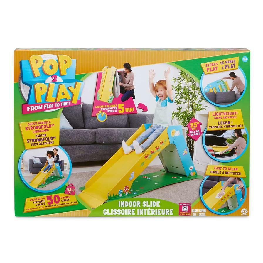 【*只限門市取貨】 Pop2Play美國紙板王 - 室內滑梯 (黃色滑梯 )