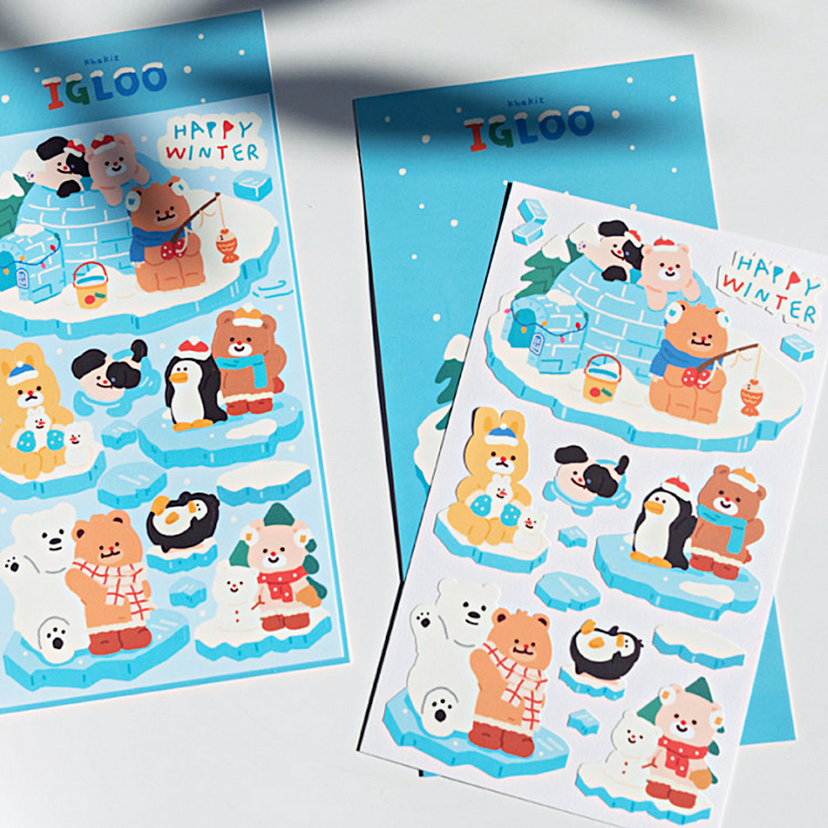 Khakiz Sticker－Igloo(Korean Stationery Brand)