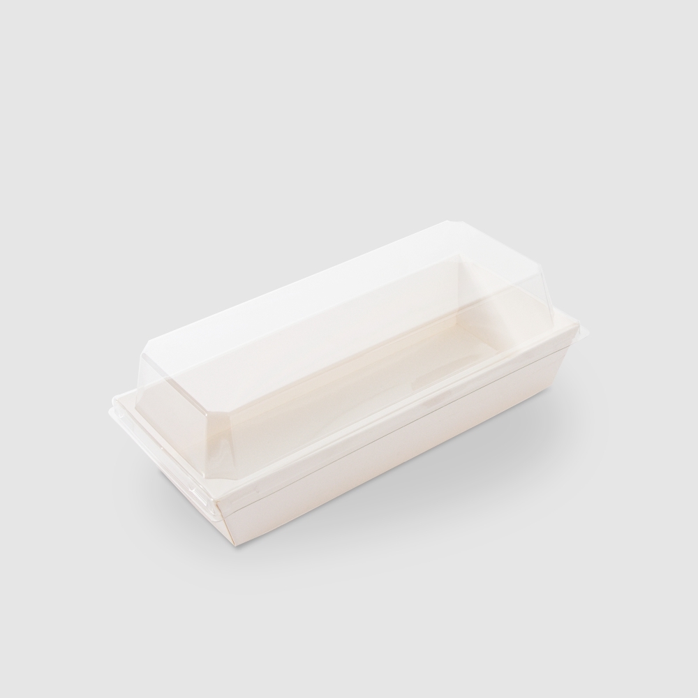 透明輕食盒 白色 1號