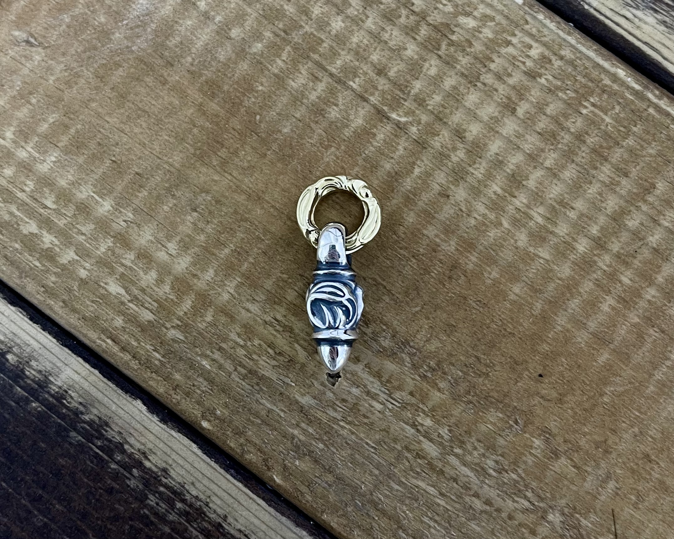 Mating Flight Pendant: Dove w/ 18K gold ring