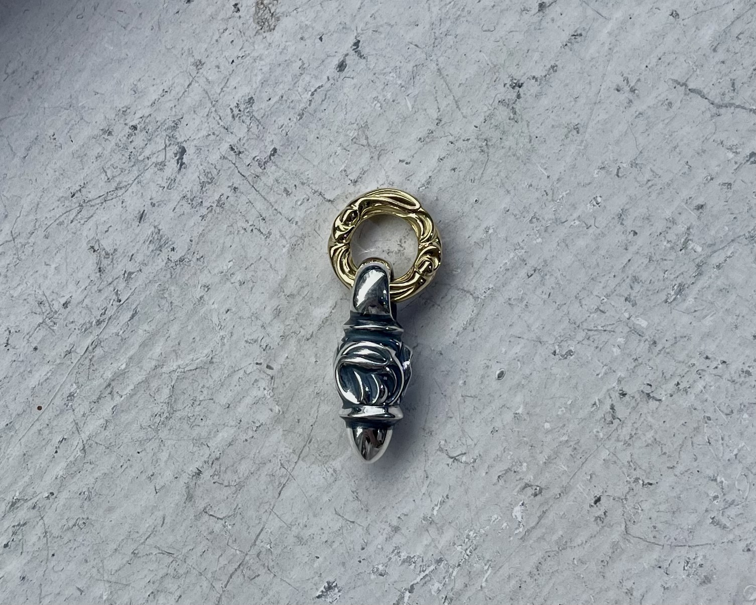 Mating Flight Pendant: Dove w/ 18K gold ring