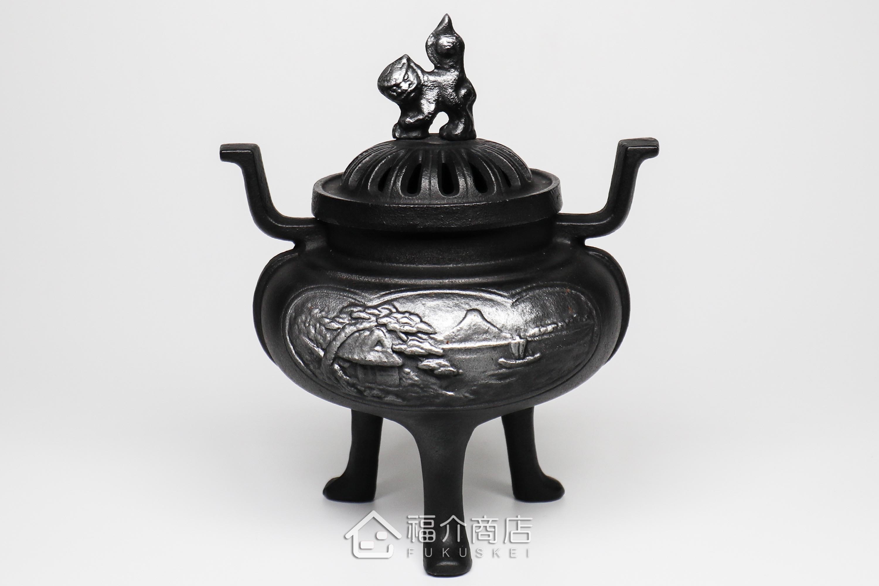 獅子與山水造型香爐