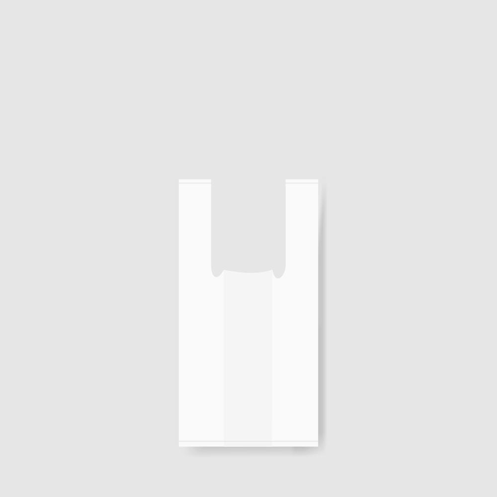 塑膠背心袋-霧透 二杯 7號