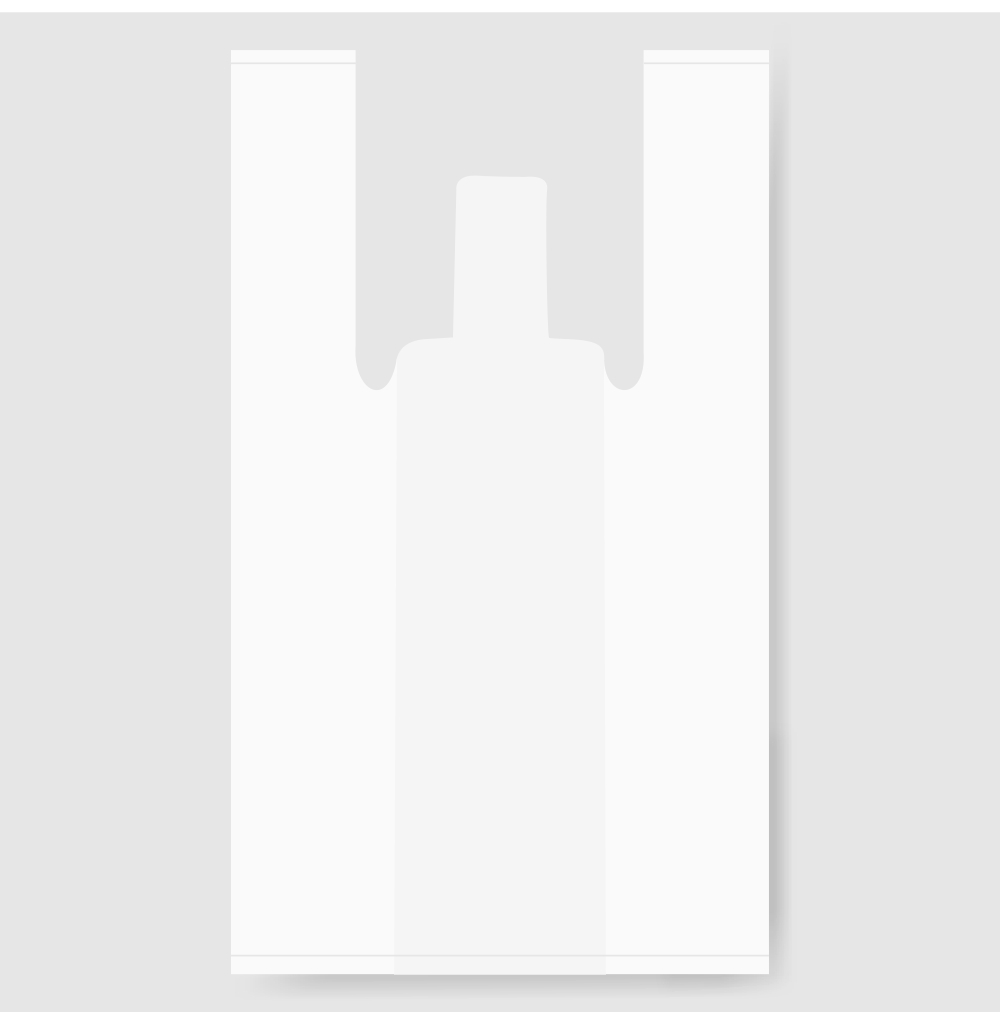 塑膠背心袋-霧透 八杯 11號