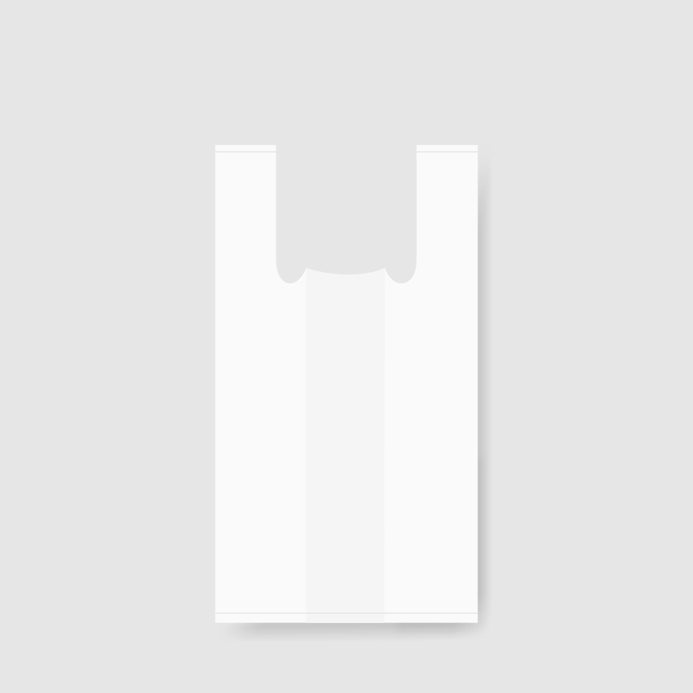 塑膠背心袋-霧透 四杯 9號