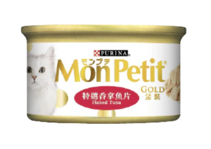 MON PETIT® 貓濕糧 - 金裝特選吞拿魚片 85G