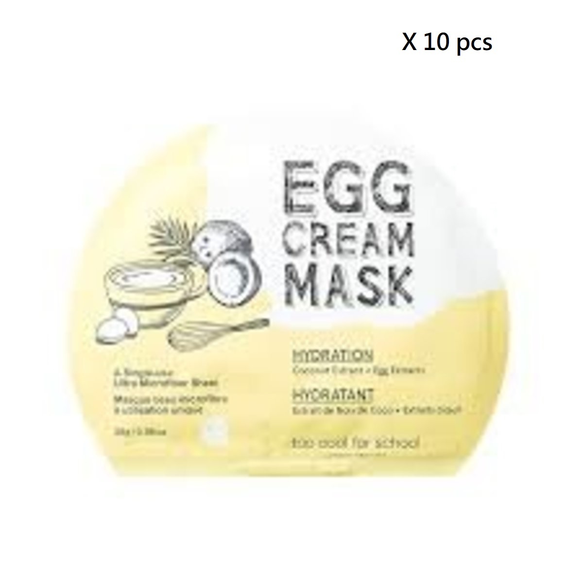 TOO COOL FOR SCHOOL 雞蛋面膜 (保濕型) 25g (10片）