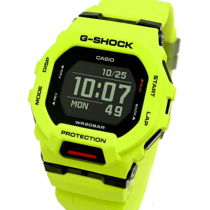 ✌️Reloj Casio G-Shock G-Squad Con Bluetooth verde flúor, GBD-200