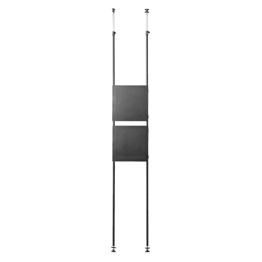 台灣 Dayneeds｜二代 頂天立地烤漆收納架 搭45X45沖孔平面網2片 (贈沖孔掛勾)