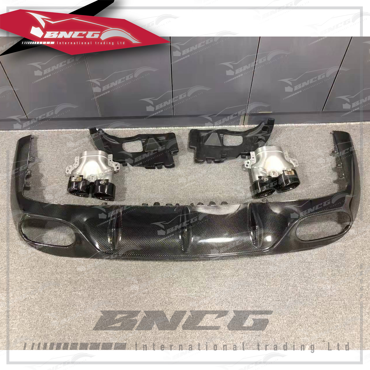 賓士 Benz E Class W238 改裝 卡夢 碳纖維 外觀件 空力套件 E53款 後下巴 後導流 含支架 尾飾管