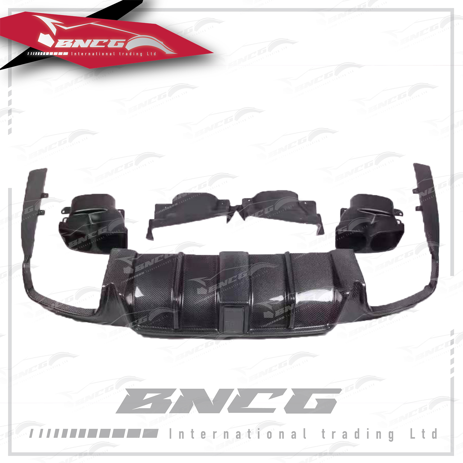 賓士 Benz E Class W238 改裝 卡夢 碳纖維 外觀件 空力套件 巴博斯款 後下巴 後導流 含支架 尾飾管