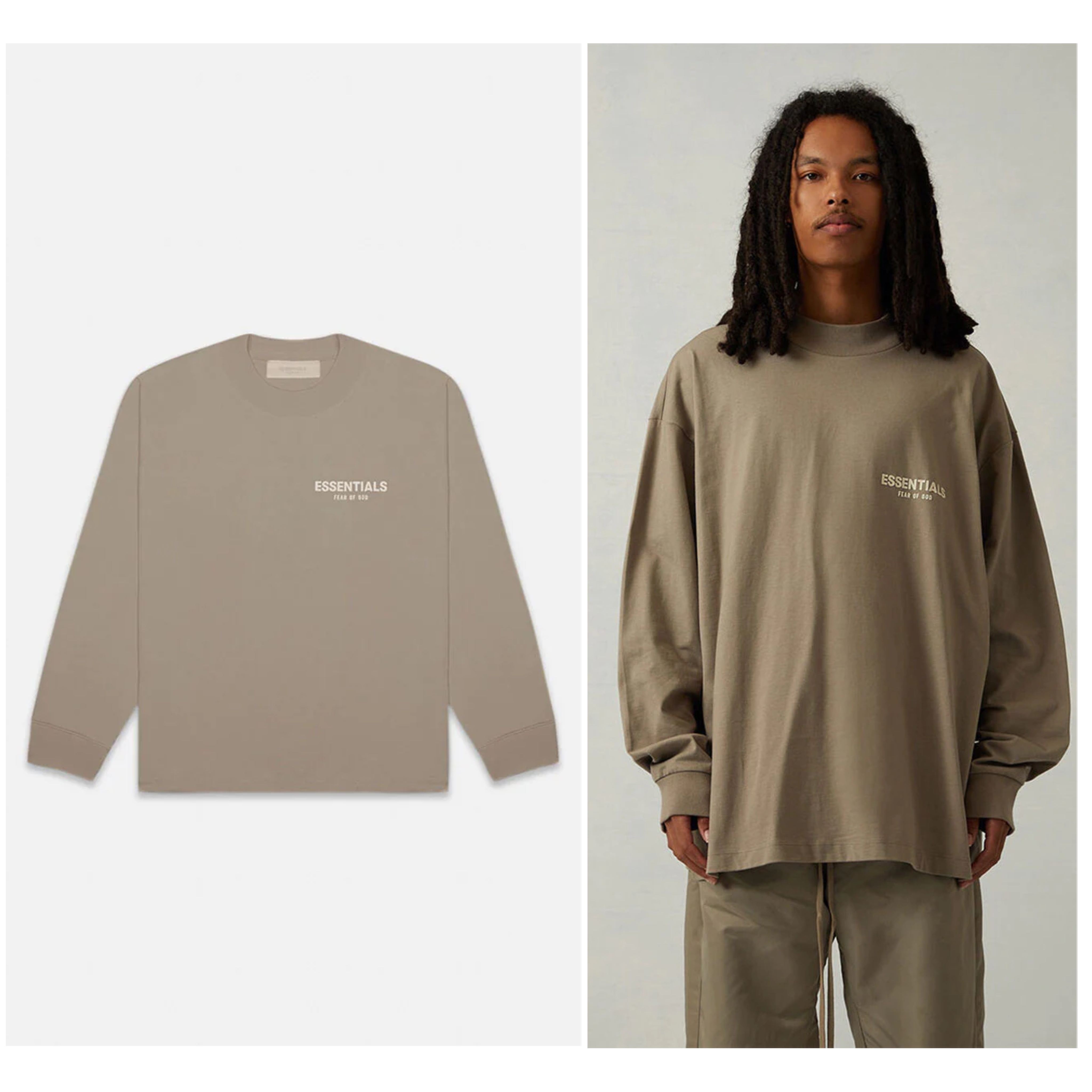 2022SS FEAR OF GOD ESSENTIALS L/S TEE 左胸口LOGO 長T