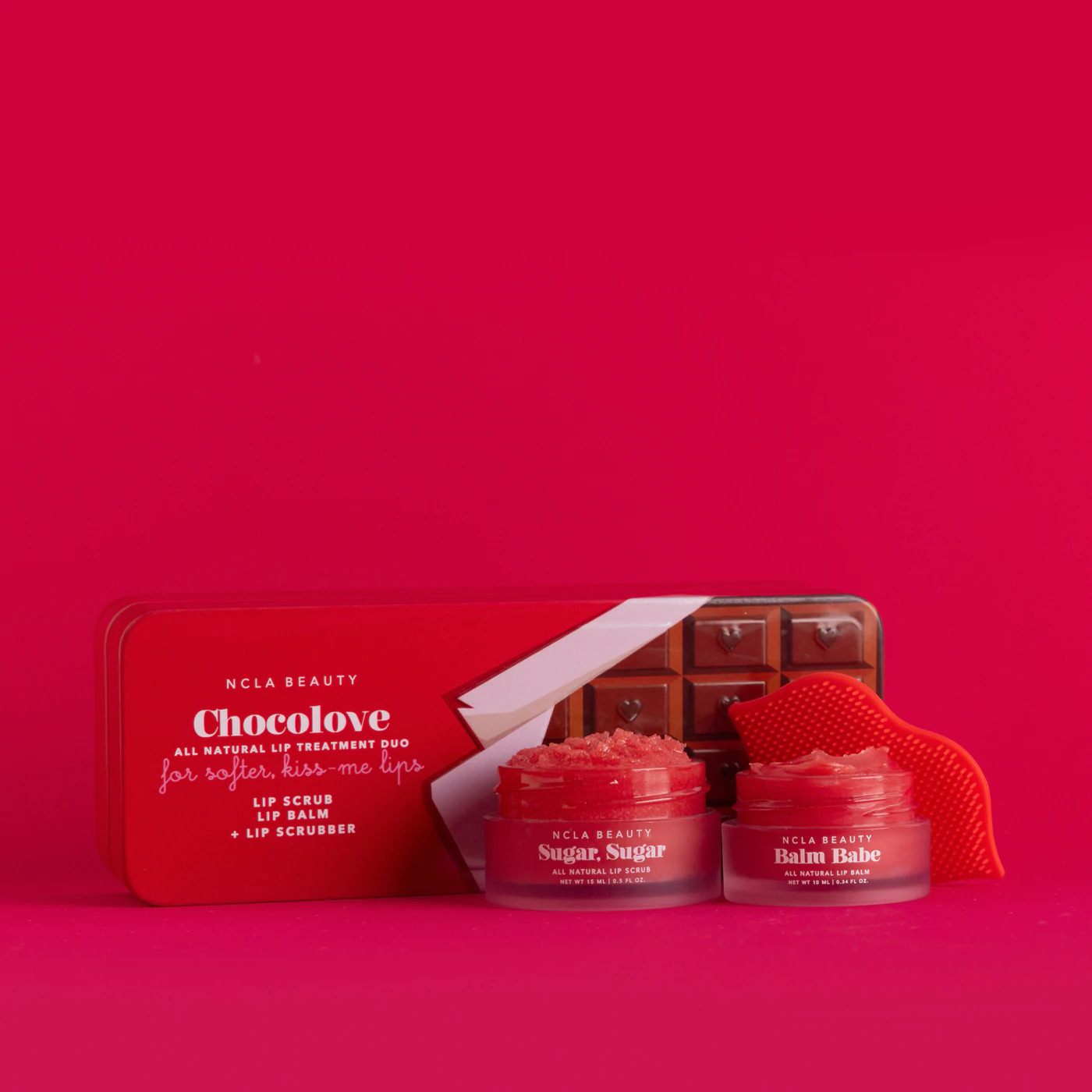 NCLA 素食成份天然唇部護理兩件裝 - 朱古力味 (連唇刷)