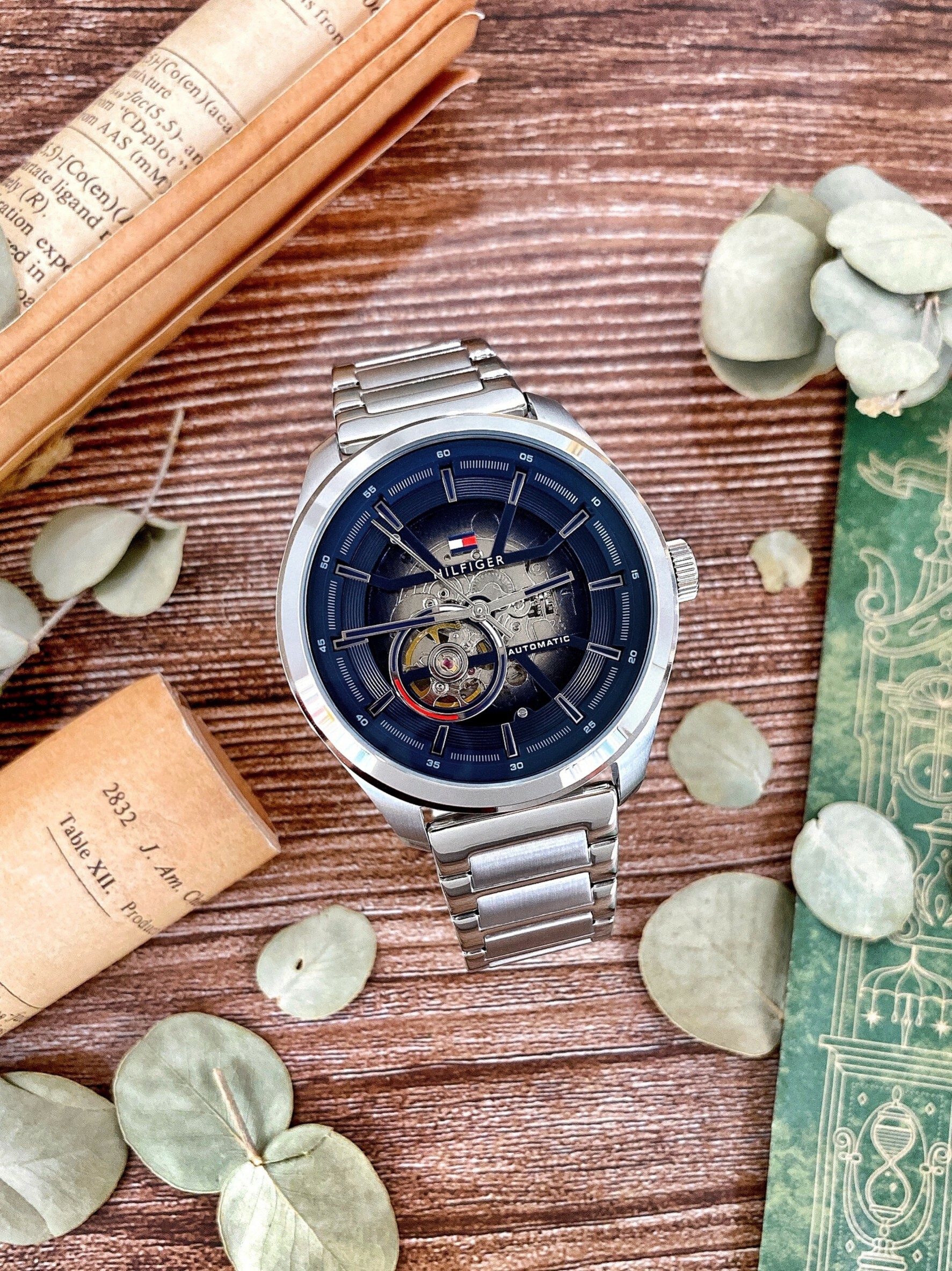 【Tommy Hilfiger】 經典透視機械男錶 1791939 45mm  現代鐘錶