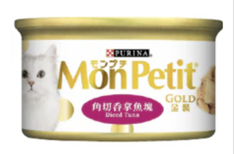MON PETIT ® 貓濕糧 -金裝角切吞拿魚塊 85g