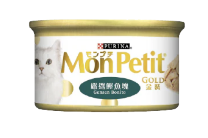 MON PETIT®貓濕糧 - 金裝嚴選鰹魚塊 85G