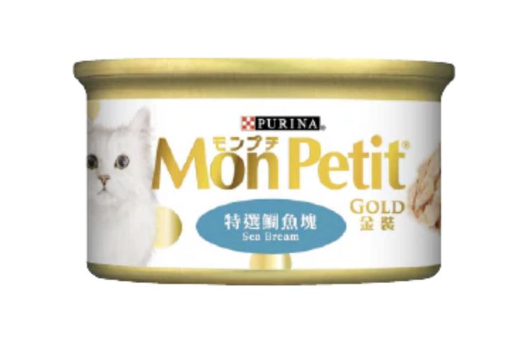 MON PETIT® 貓濕糧- 金裝特選鯛魚塊85g