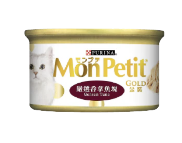 MON PETIT ® 貓濕糧- 金裝嚴選吞拿魚塊85G（香港行貨）