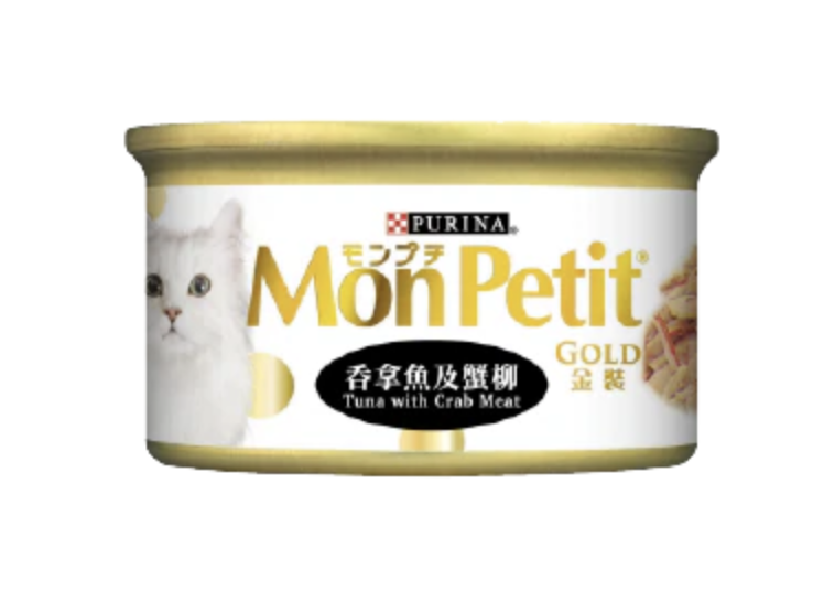 MON PETIT® 貓濕糧 - 金裝至尊吞拿魚及蟹柳85g