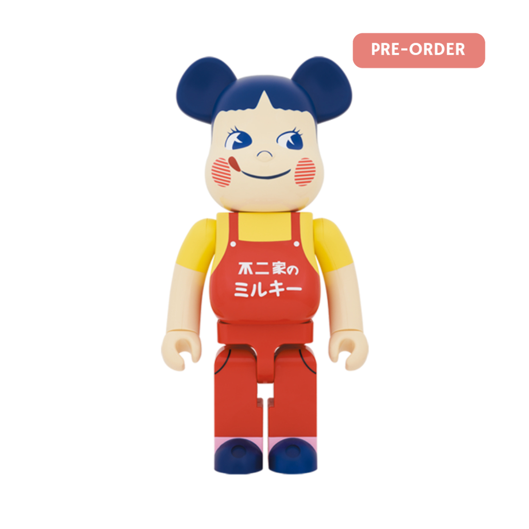 BEARBRICK 牛奶妹 ホーロー看板 ペコちゃん 1000％