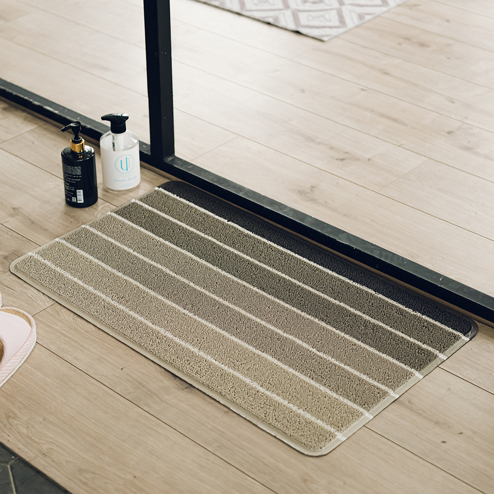 台灣 Dayneeds｜條紋時尚絲圈地墊 45x75cm