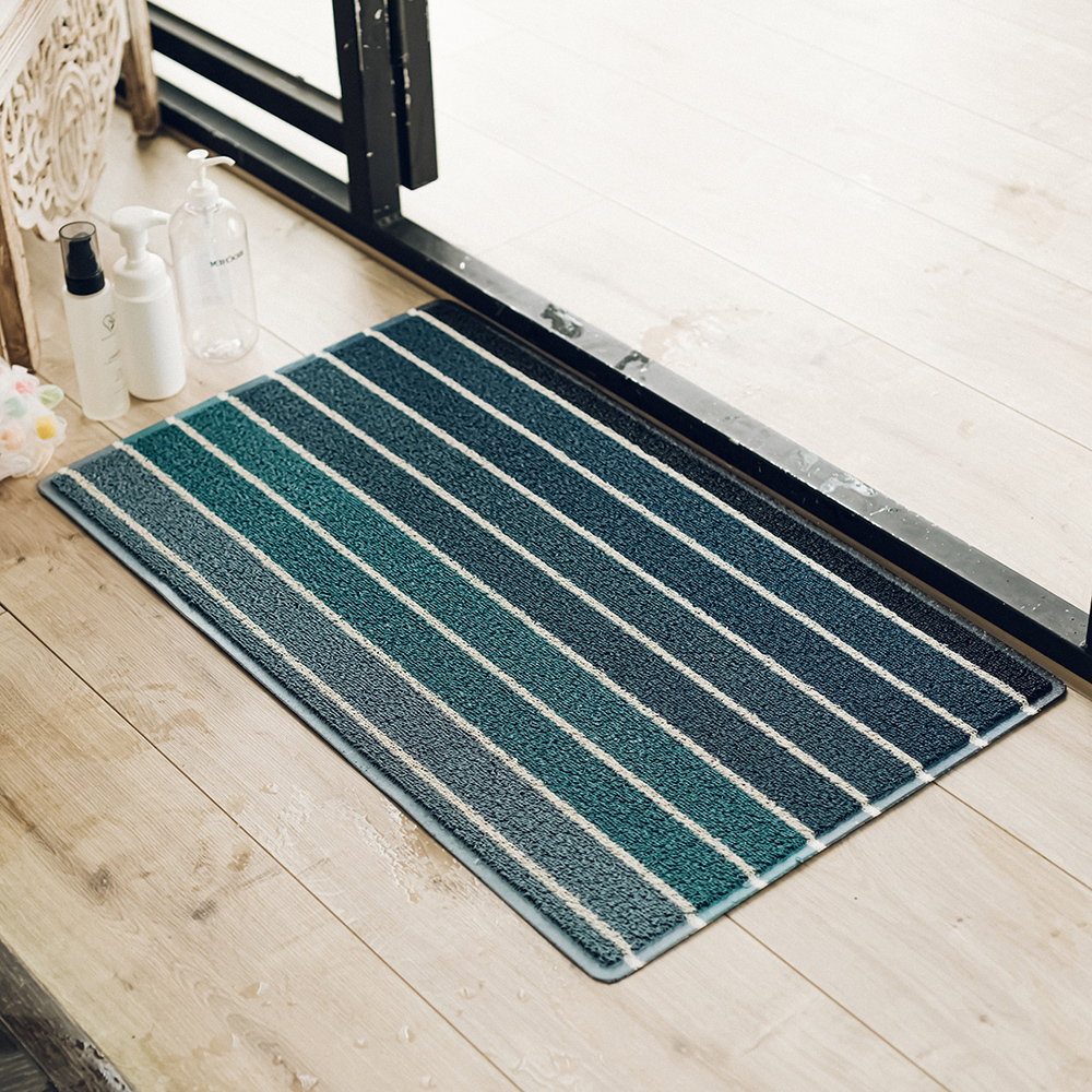 台灣 Dayneeds｜條紋時尚絲圈地墊 60x90cm