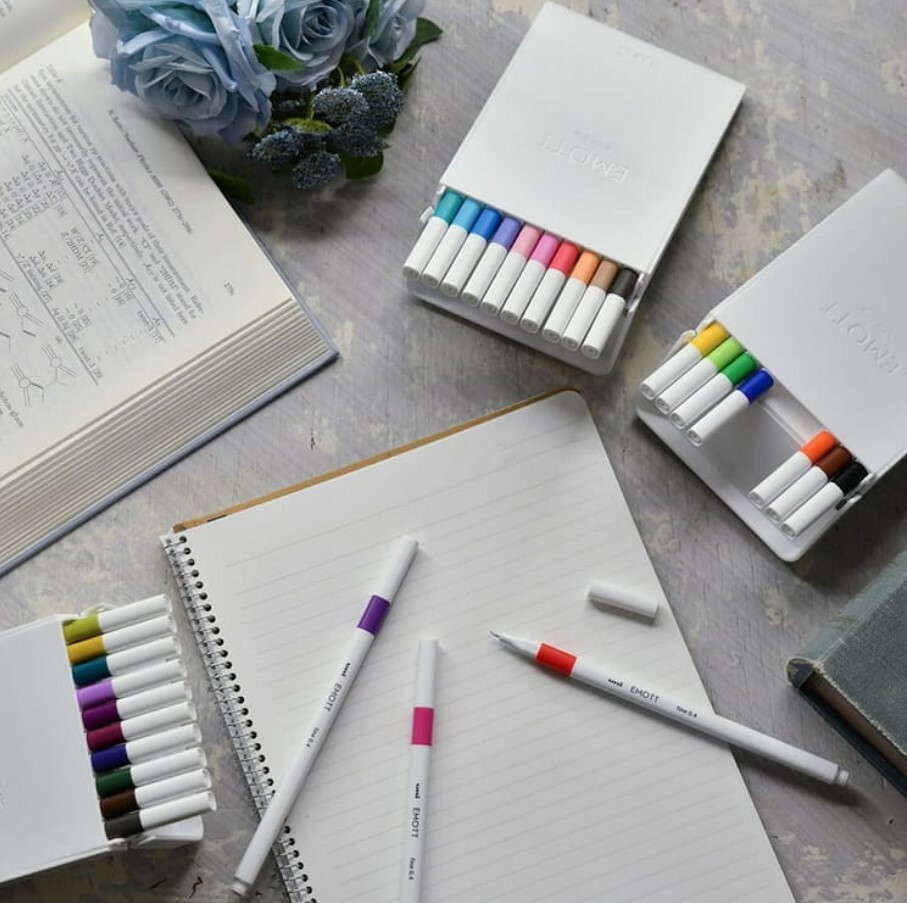 EMOTT 10色入 水性簽字筆｜UNI 日本