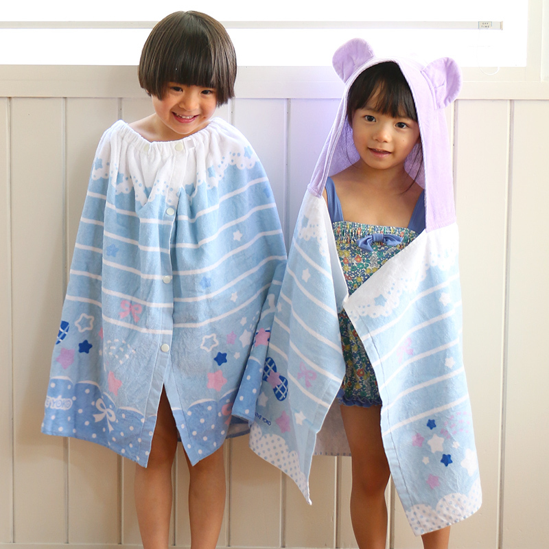 【日本Mother Garden】Rosette Bear 連帽浴巾-經典款 100CM