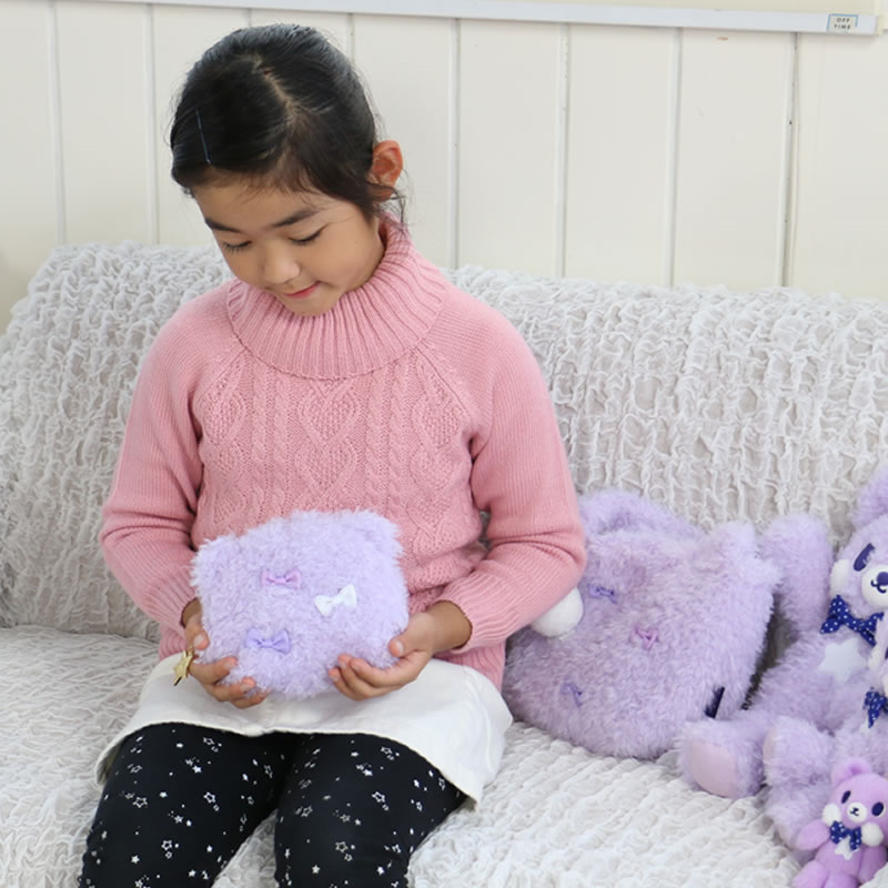 【日本Mother Garden】Rosette Bear (絨毛化妝袋/絨毛手提包)-經典款