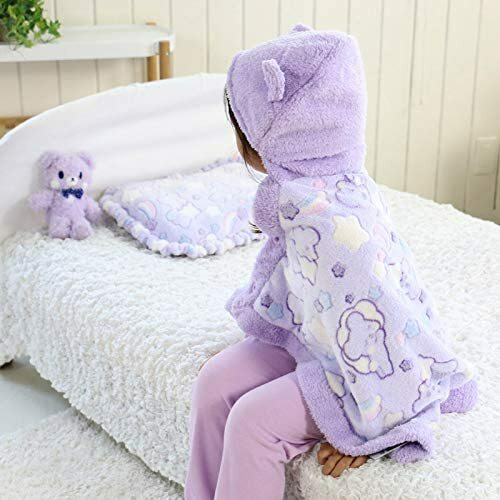 【日本Mother Garden】Rosette Bear 絨毛斗篷毯-經典款 (帶耳)