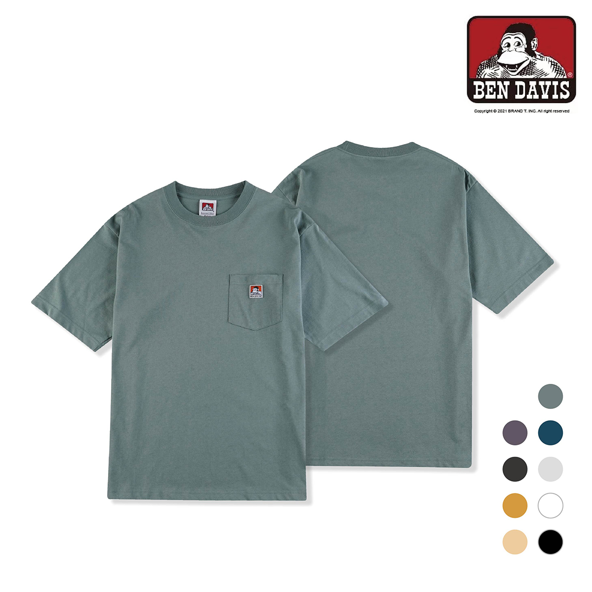 【 BEN DAVIS | 口袋寬鬆短TEE - 9色 】