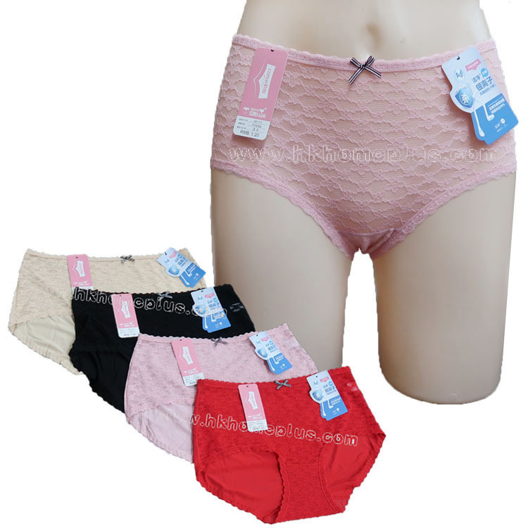4條裝 彩田: 女裝厘士中腰內褲
