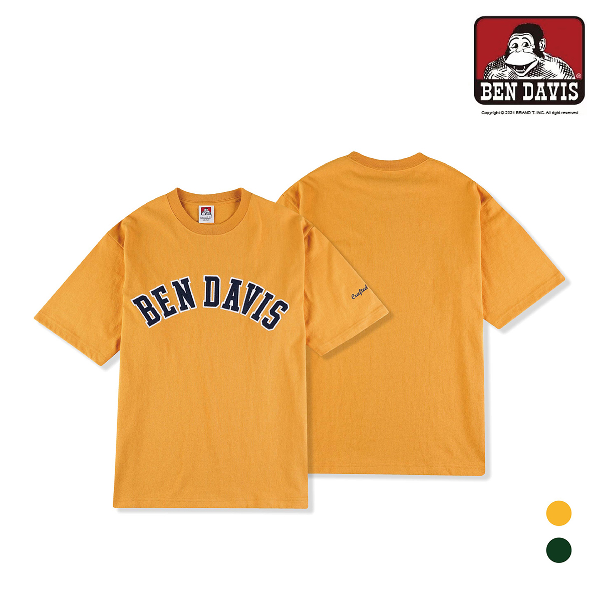 【 BEN DAVIS | 字母重磅寬鬆短TEE - 2色 】