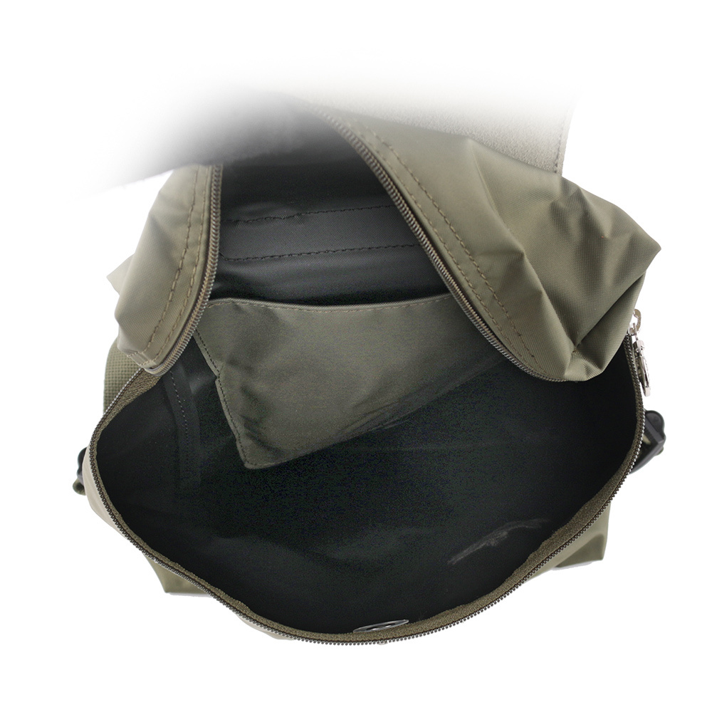 【LONGCHAMP】LE PLIAGE GREEN再生帆布折疊後背包(森林綠) L1699 919 479