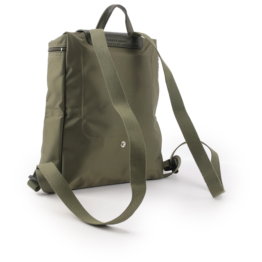 【LONGCHAMP】LE PLIAGE GREEN再生帆布折疊後背包(森林綠) L1699 919 479