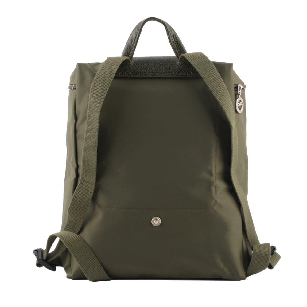 【LONGCHAMP】LE PLIAGE GREEN再生帆布折疊後背包(森林綠) L1699 919 479