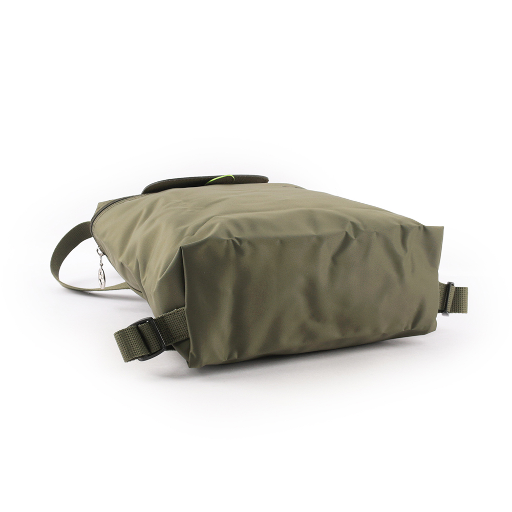 【LONGCHAMP】LE PLIAGE GREEN再生帆布折疊後背包(森林綠) L1699 919 479