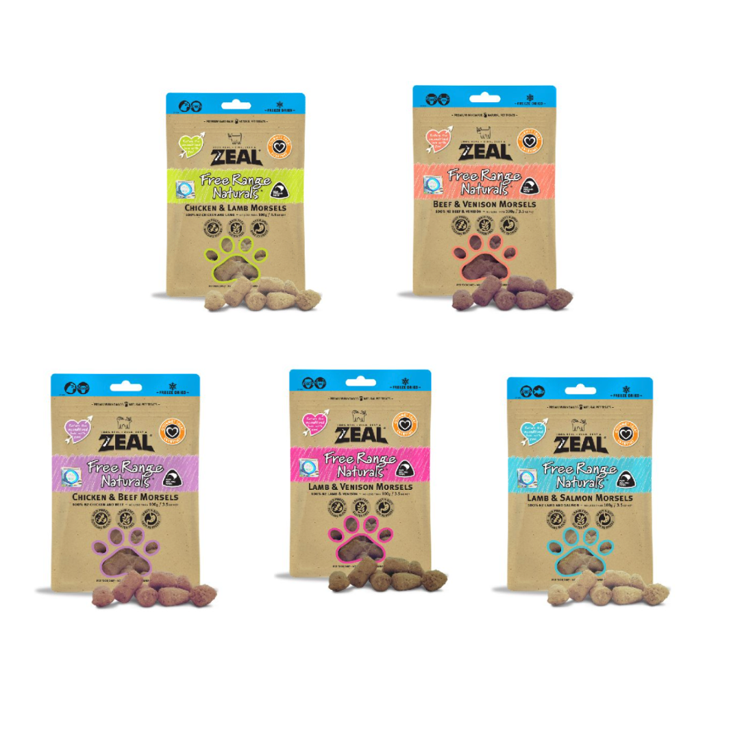 ZEAL 100 % 無榖物冷凍脫水狗小食 100G X5